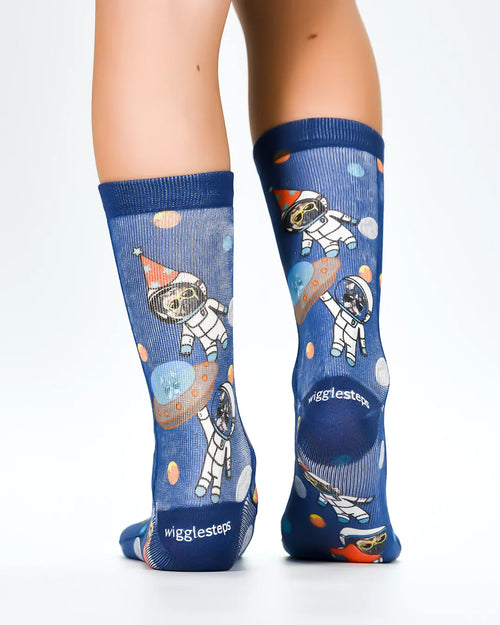 Kids ‘Wigglesteps’ Pug/Dog Space Socks   eu 23-26  - Kids Size