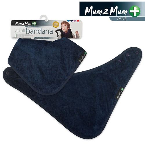 Mum 2 Mum PLUS Adult Disability Bib - Navy Blue