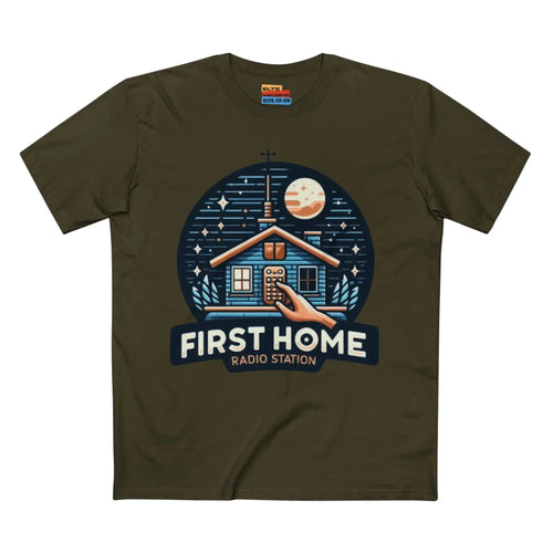 First Home Radio Station Graphic Tee - Celebrate Unity and Nostalgia