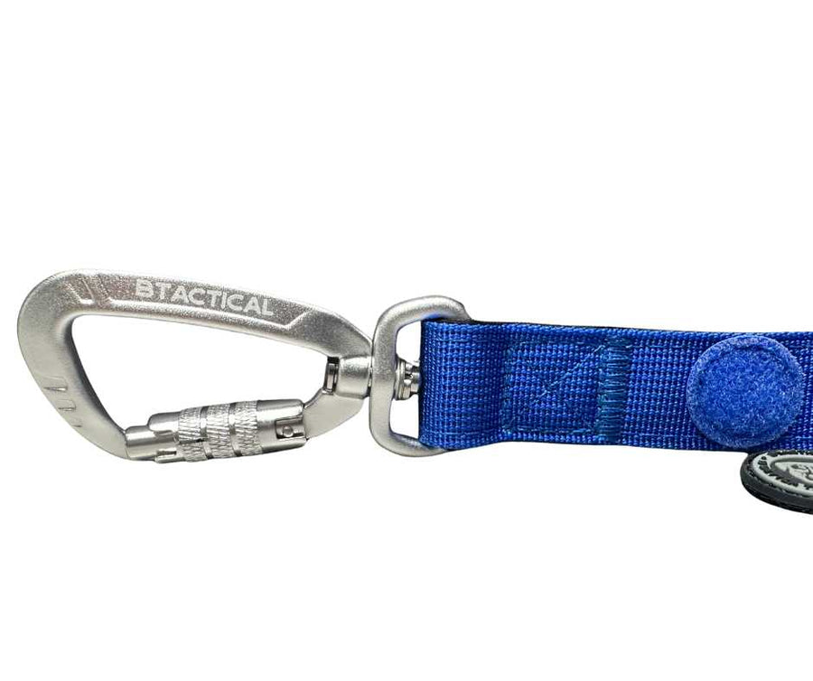 BTactical™ Nylon Carabiner Clip Dog Lead | Extra-Strong Anti Tangle - Royal Blue