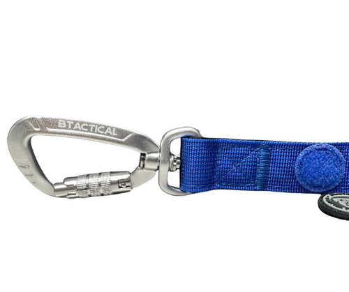 BTactical™ Nylon Carabiner Clip Dog Lead | Extra-Strong Anti Tangle - Royal Blue