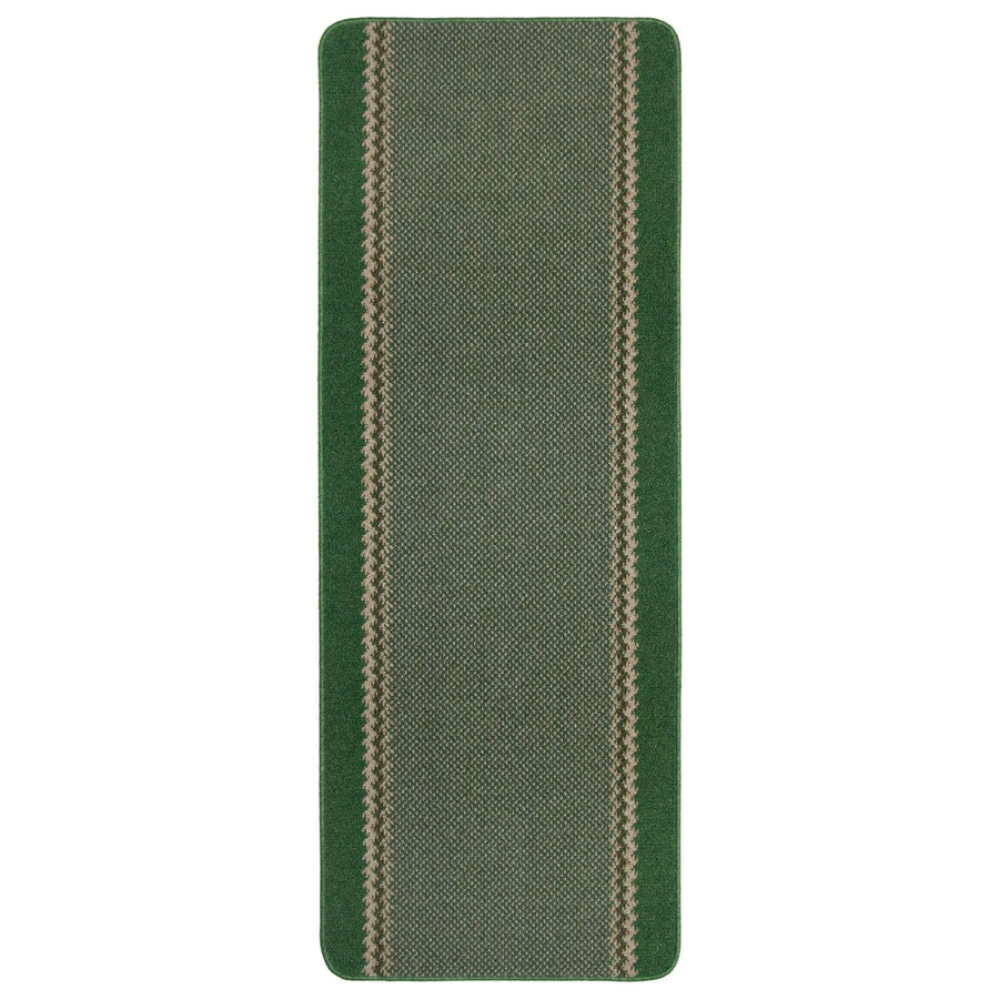 Washable Designer Bordered Green Rug | 116Gr