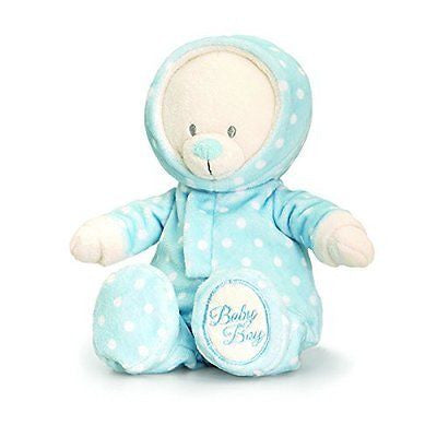 keel 17cm baby bear in romper suit blue