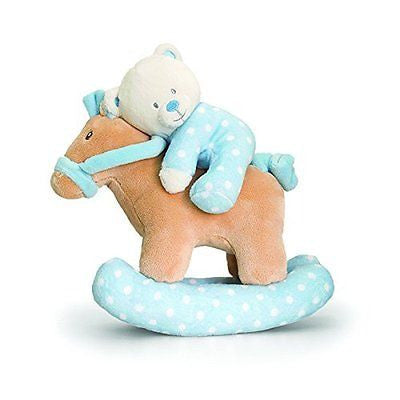 keel musical rocking horse bear 22cm blue