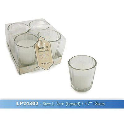 Jasmine Scented Wedding Candles Set of Four