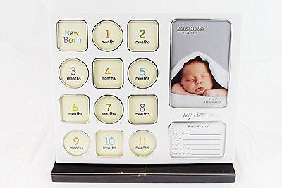 My First Year Photoframe Record new baby arrival gift display