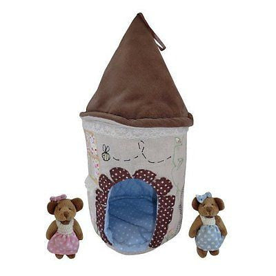 Pretty Teddy Bear House with 2 Resident Baby Bears - 1 Boy & 1 Girl - Powell Cra