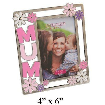 Impressions Silver plated Photo Frame - Mum 4" x 6" NEW