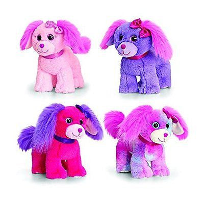glitter gem puppy with heart 25cm one sent at random