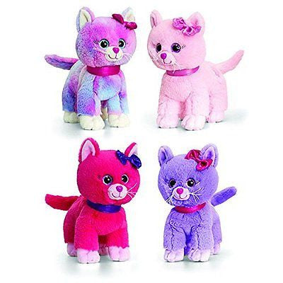 glitter gem kitten with heart 25cm one sent at random