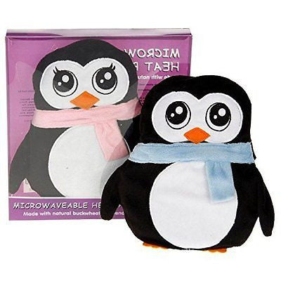 Wheaty Warmers Microwaveable Microwave Heat Pack - Penguin with Pink Scarf