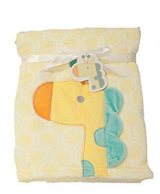 Supersoft Superior Quality Luxurious Yellow 3D Giraffe Pram/Crib Blanket