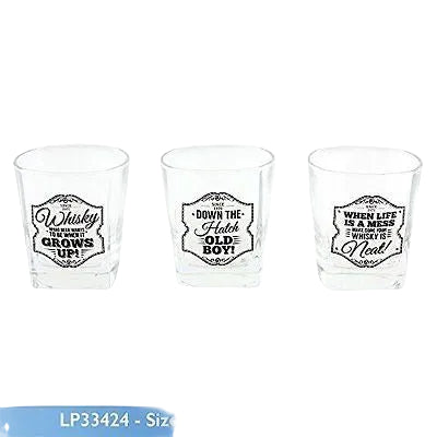 Brand New Gents slogan Whiskey Spirits Glass Tumber 3 designs (When Life is a me