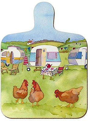 Mini Chopping Board - Glaming/Caravanning by Emma Ball