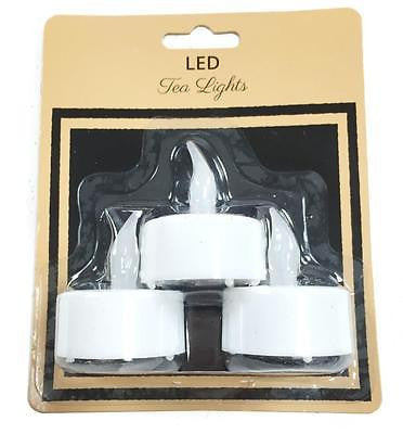 Maingate Ltd-Confezione da 3 candele tealight a LED, a batteria, in plastica, co