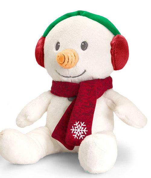 Christmas Pals Soft Toy Teddy by Keel Toys Xmas Gift Present - SNOWMAN