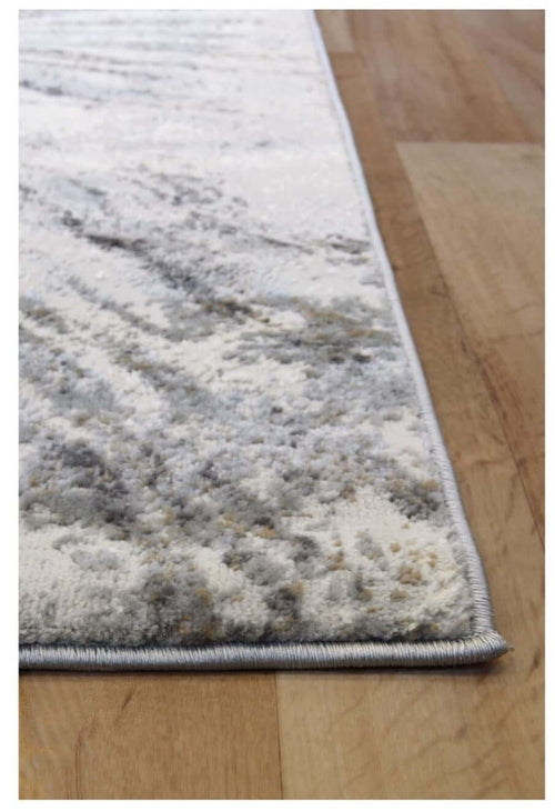 Abstract Burst Grey Rug