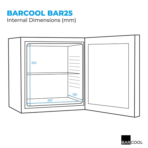 Barcool Bar25 LED Mini Bar Fridge