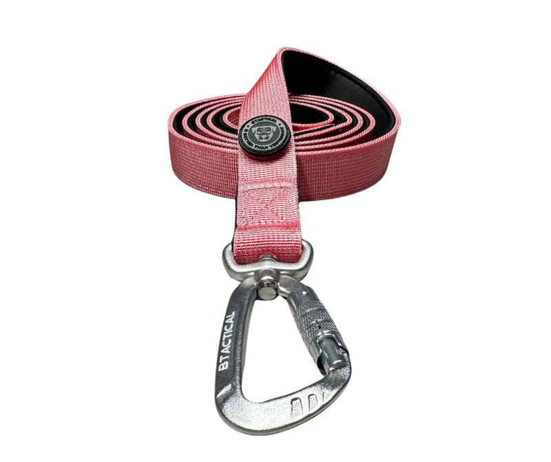 BTactical™ Nylon Carabiner Clip Dog Lead | Extra-Strong Anti Pull - Pretty Pink