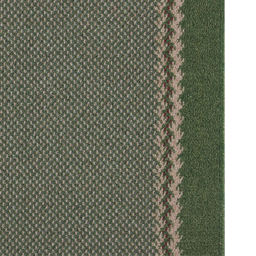Washable Designer Bordered Green Rug | 116Gr
