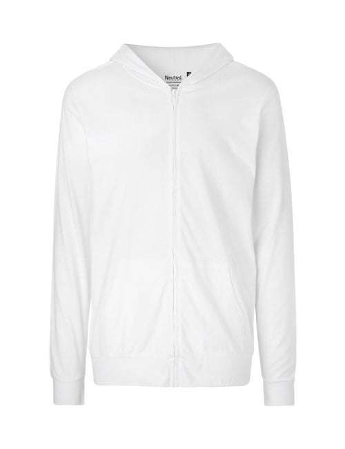 Fairtrade Organic Zipped T-shirt Hoodie: Unisex