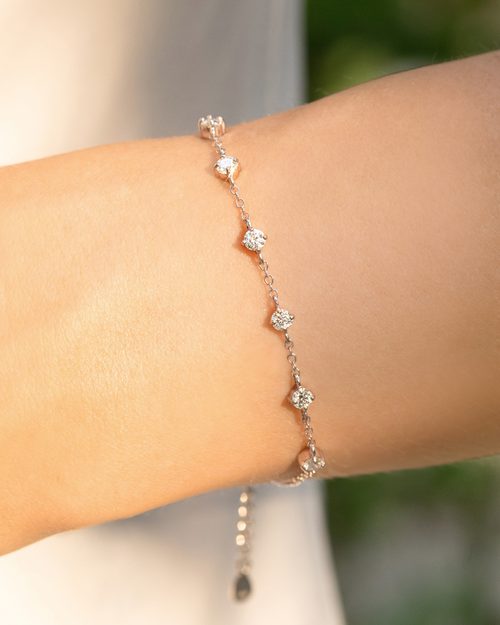 Moissanite Bracelet in Sterling Silver