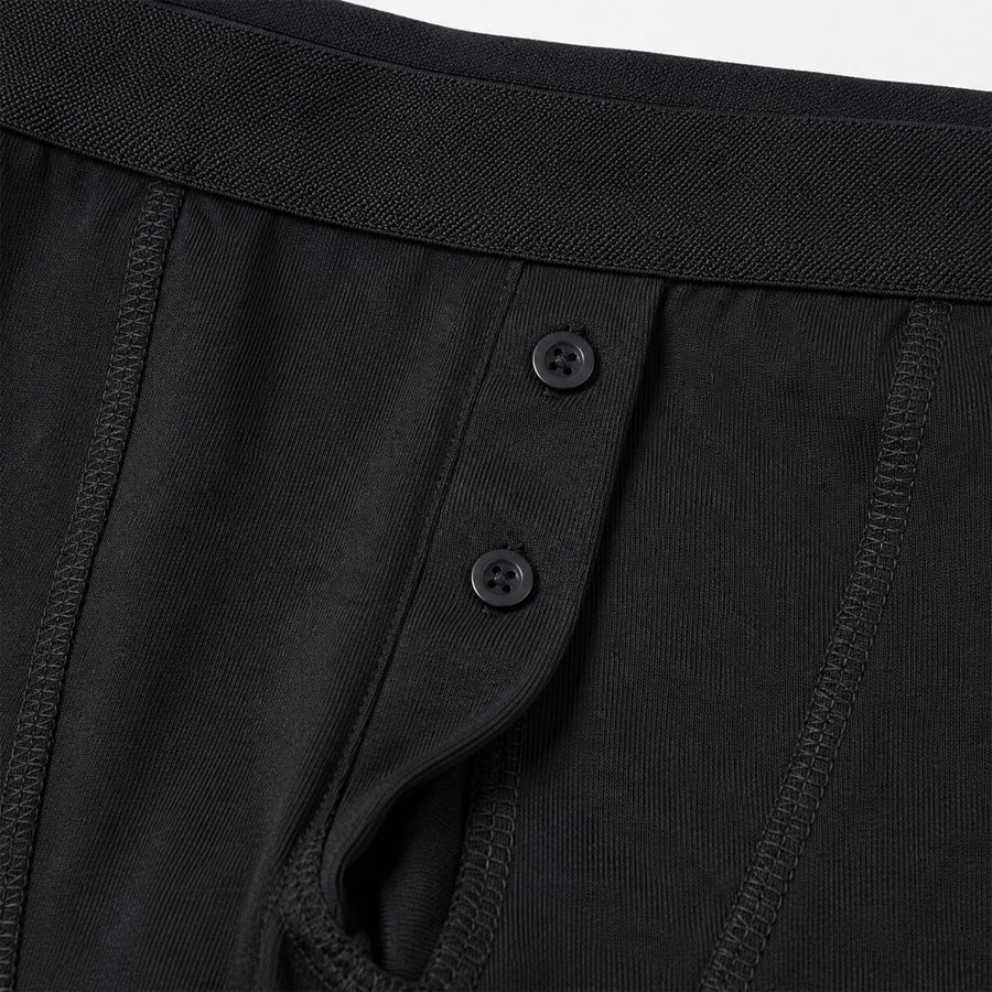 Sock Stack Men's Cotton Button Fly Boxer Shorts Pack Of 5 Breathable Stretch Gym Sports