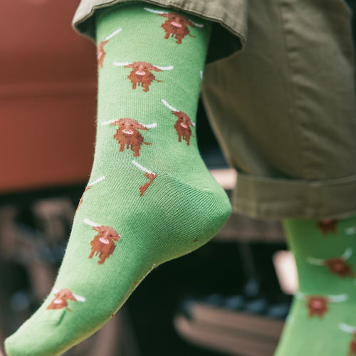 Highland Cow Bamboo Socks