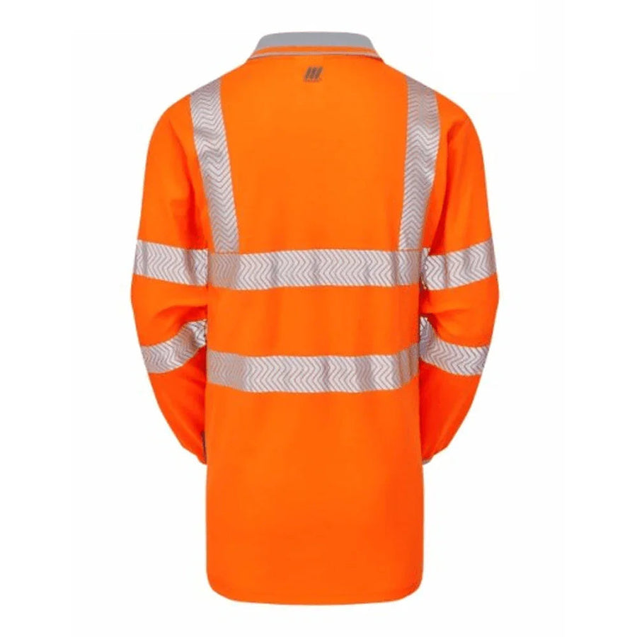 PULSAR LIFE LFE926 NB Hi-Vis Long Sleeve Orange Polo Shirt