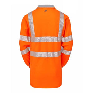 PULSAR LIFE LFE926 NB Hi-Vis Long Sleeve Orange Polo Shirt