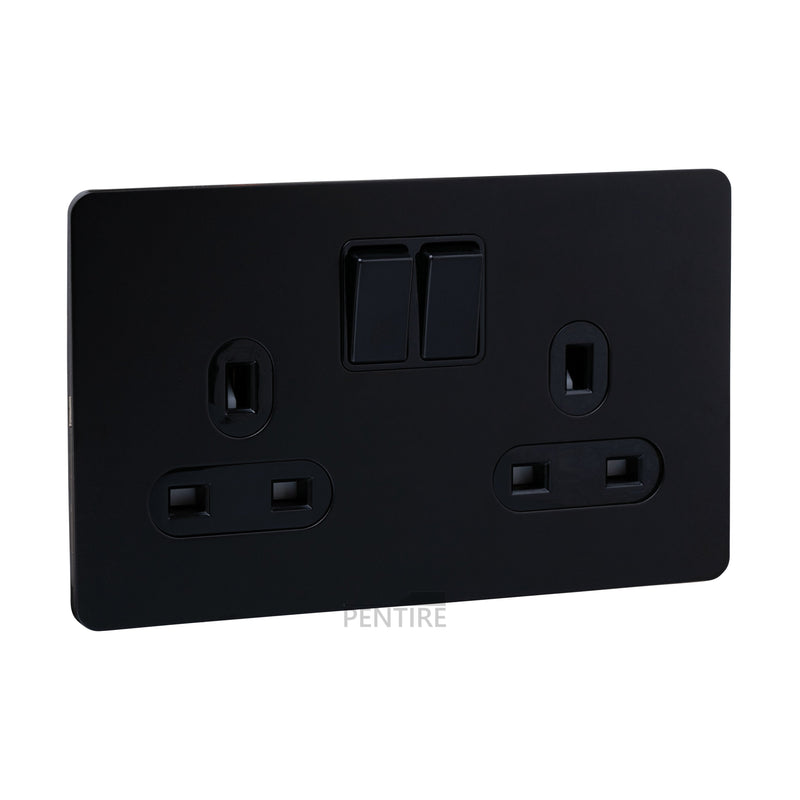2g Matt Black Socket - The Screwless