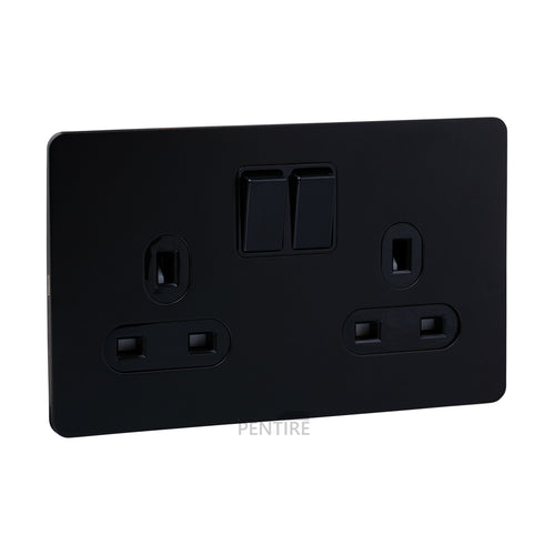 2g Matt Black Socket - The Screwless