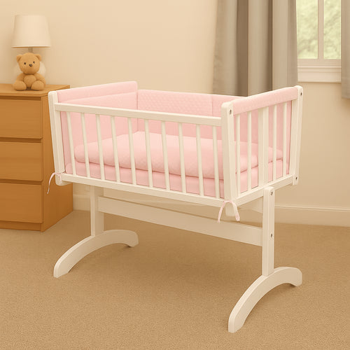 2pc Dimple Crib/Cradle Quilt & Bumper Bedding Set