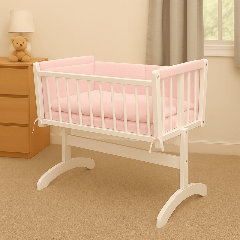 2pc Dimple Crib/Cradle Quilt & Bumper Bedding Set