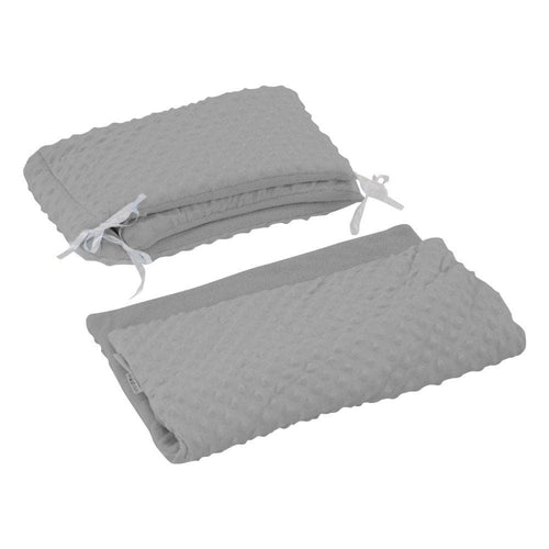 2pc Dimple Crib/Cradle Quilt & Bumper Bedding Set