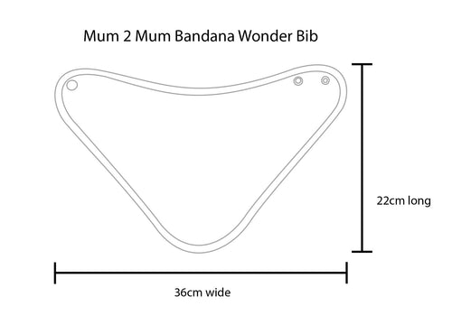 3 PACK - Mum 2 Mum Bandana Style Wonder Bibs - Cerise / Purple / Baby Pink