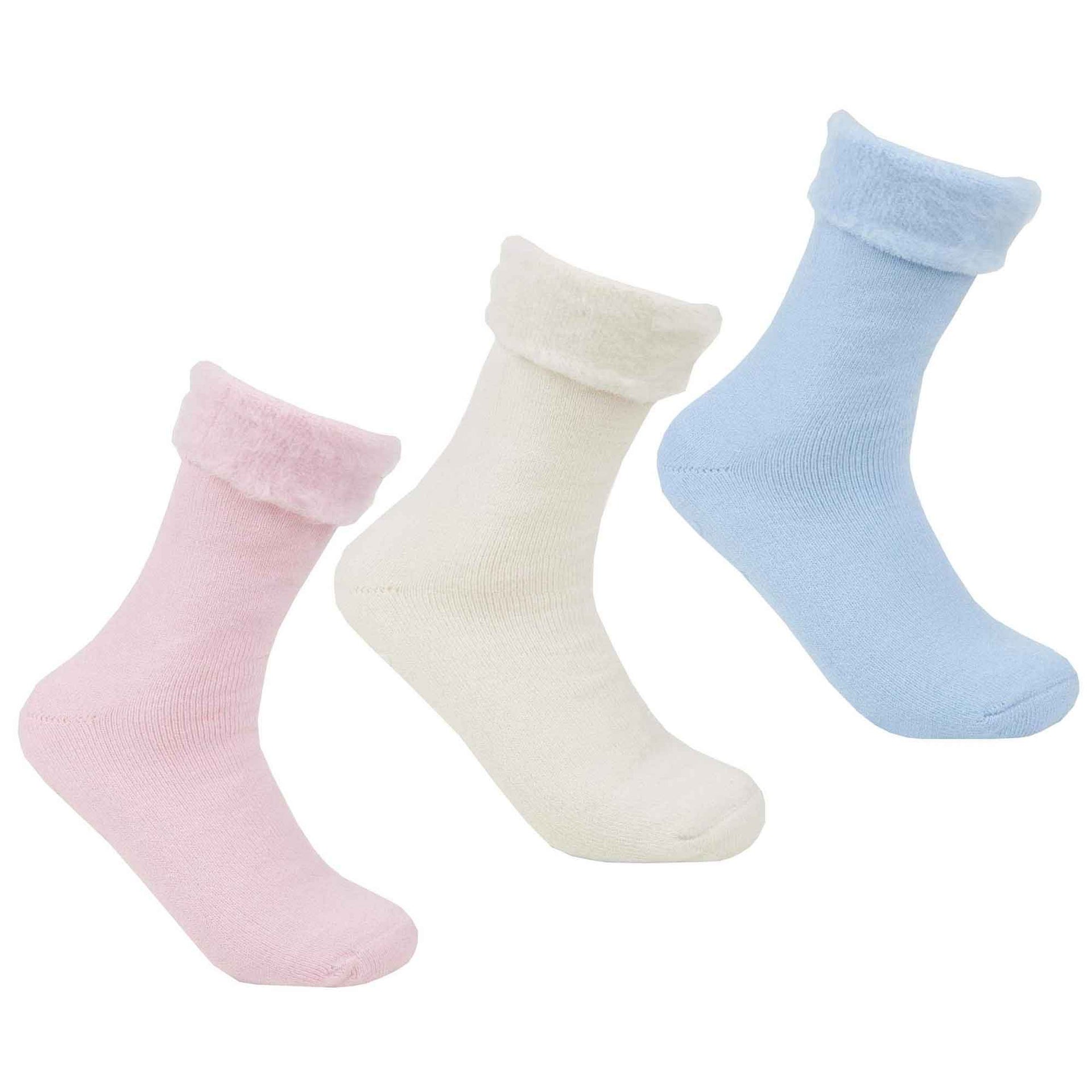 Sock Stack Womens Non Slip Thermal Bed Socks Slipper Socks With Silicone Grips UK Size 4