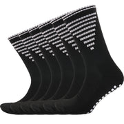Sock Stack 3 Pairs Black Anti Slip Football Grip Socks For Men Sports Socks For Gym UK 6-8