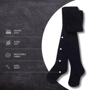 Sock Stack Girls Cotton Lycra Tights 3 Pairs Cotton Rich Back To School Uniform Reinforced Heel Toe Multipack Value