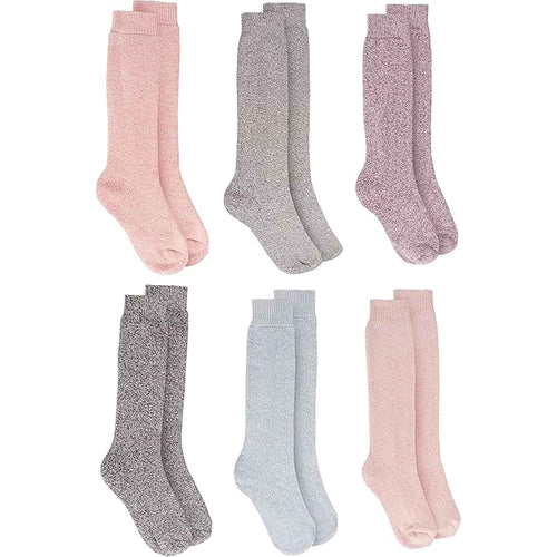 Sock Stack 3 Pairs Womens Wellington Boot Socks Thermal Wool Blend Knee High UK 4-8 EU