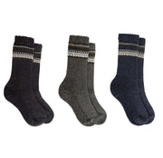 Sock Stack Men's Merino Wool Thermal Hiking Boot Socks 3 Pairs Reinforced Heel And Toe