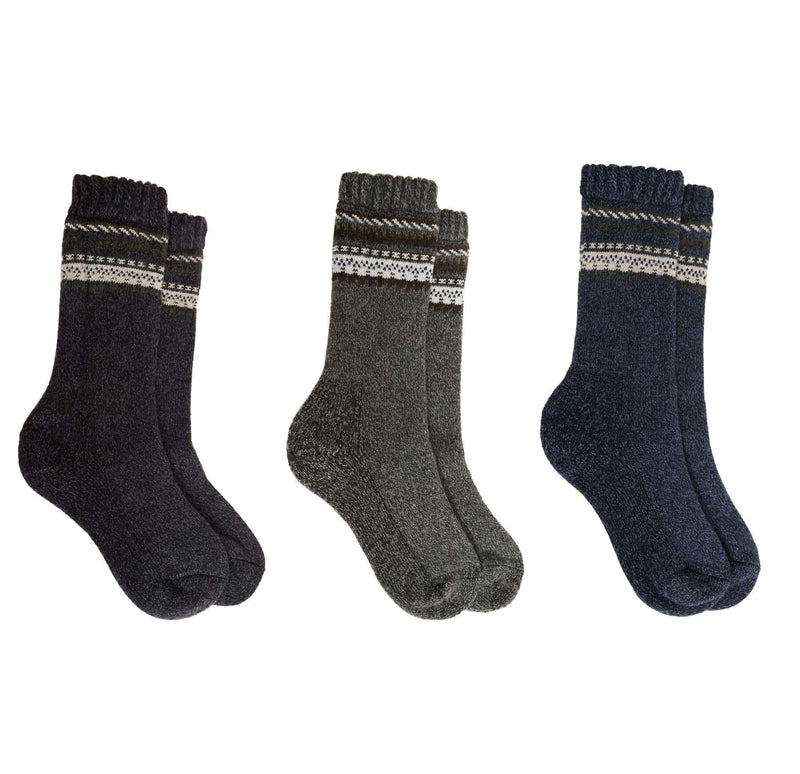 Sock Stack Men's Merino Wool Thermal Hiking Boot Socks 3 Pairs Reinforced Heel And Toe