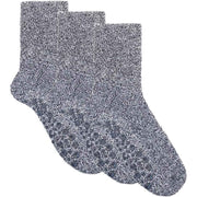 Sock Stack Mens Slipper Socks 3 Pairs Non-Skid Winter Fleece-Lined Gripper Socks Size