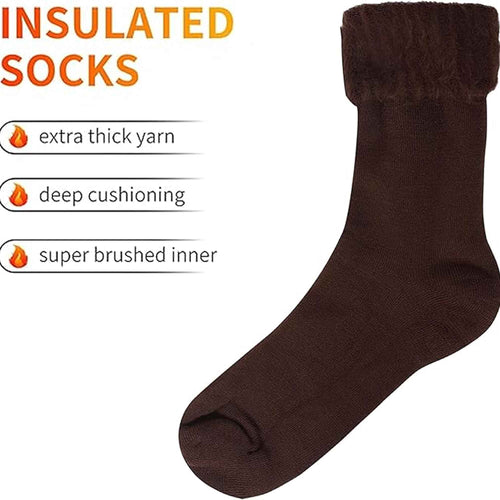 Sock Stack Mens Thermal Bed Socks Pack Of 3 Fluffy Soft Warm Cosy For Cold Nights UK Size