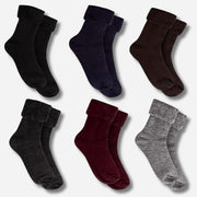 Sock Stack Men's Thermal Fluffy Bed Socks 6 Pairs Ultra Soft Insulated Warm Lounging