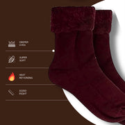 Sock Stack Men's Thermal Fluffy Bed Socks 6 Pairs Ultra Soft Insulated Warm Lounging