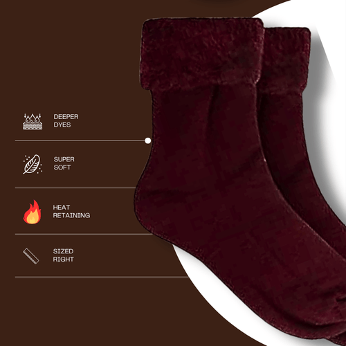 Sock Stack Men's Thermal Fluffy Bed Socks 6 Pairs Ultra Soft Insulated Warm Lounging