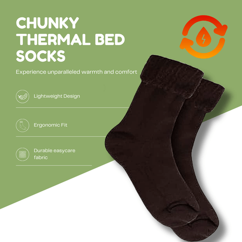 Sock Stack Mens Thermal Bed Socks Pack Of 3 Fluffy Soft Warm Cosy For Cold Nights UK Size