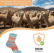 Daisy Dreamer 3 Pairs Womens Alpaca Wool Socks Natural Thermal Winter Boot Socks Non Slip