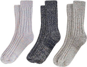 Daisy Dreamer 3 Pairs Womens Alpaca Wool Socks Natural Thermal Winter Boot Socks Non Slip